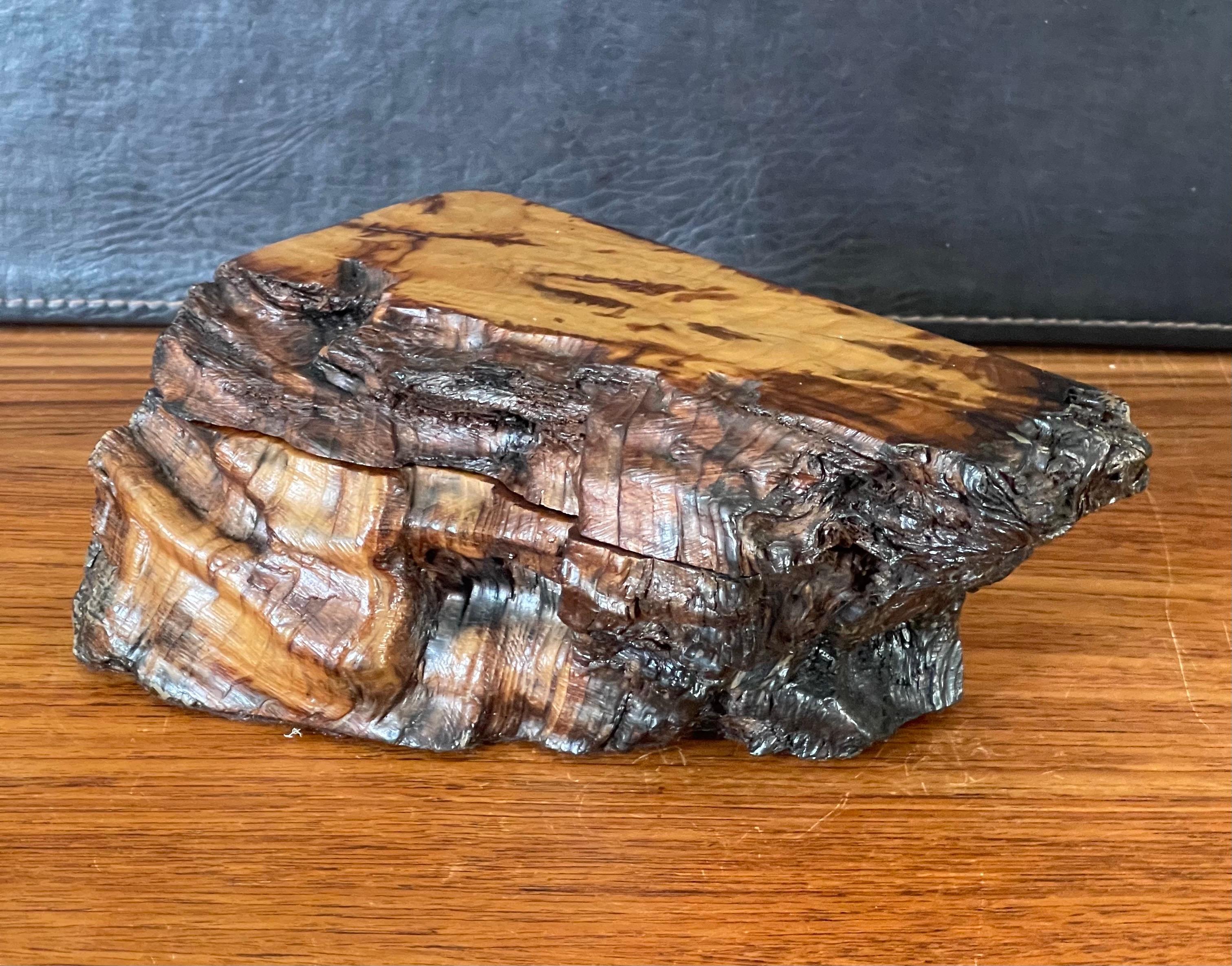 Intricate Live Edge Burl Wood Trinket Box 3