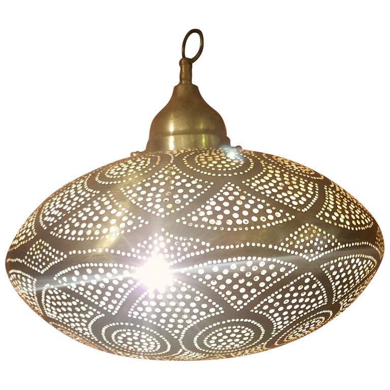 Intricate Moroccan Copper Wall Or Ceiling Lamp Lantern Large Intricate Moroccan Copper Wall Or Ceiling Lamp Lantern Large Secoupe Shape For