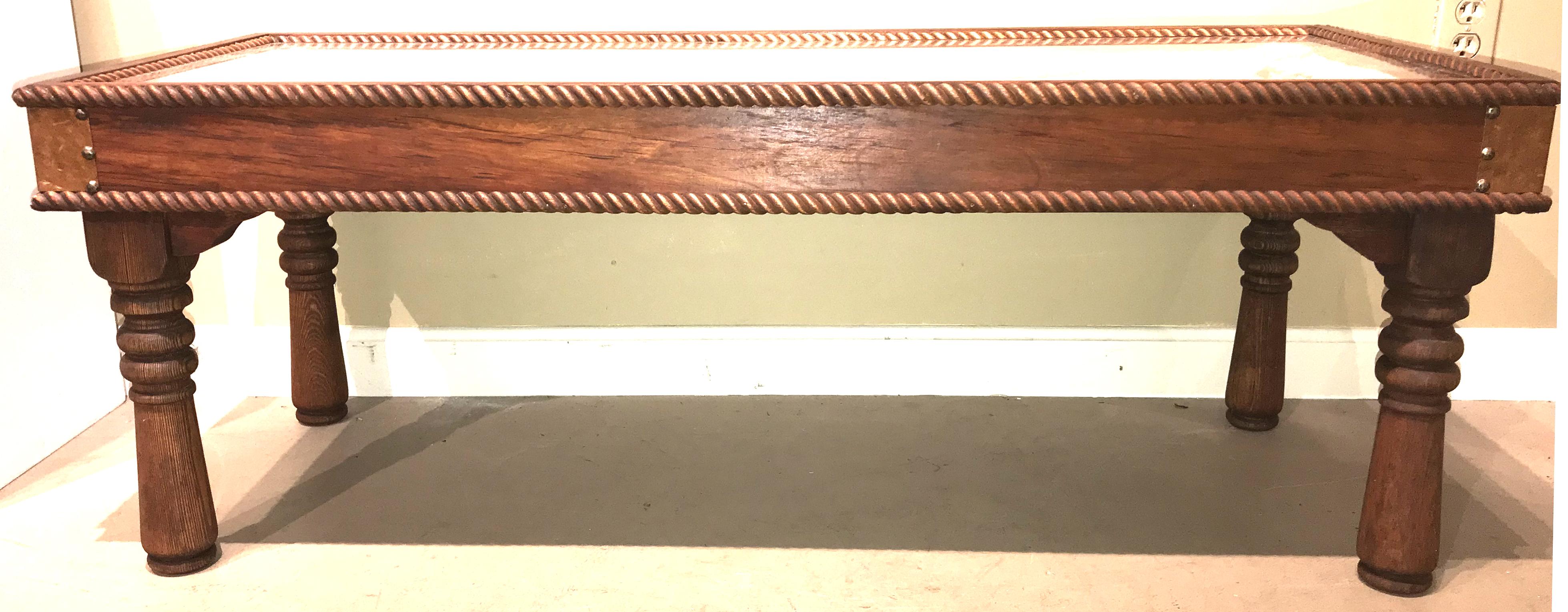 American Intricate Rope Work Nautical Coffee Table in the Style of Clifford M. Ashley
