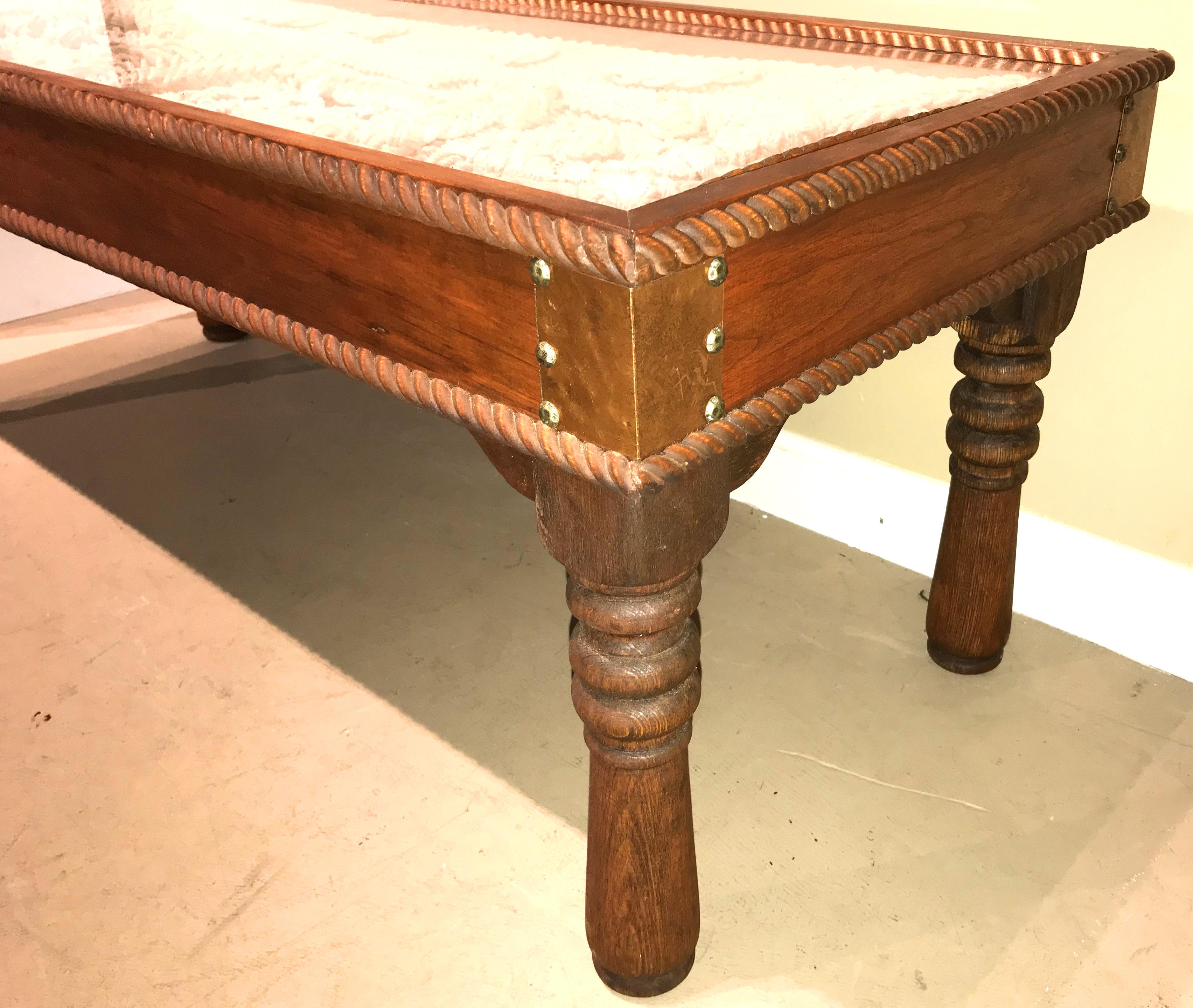 Intricate Rope Work Nautical Coffee Table in the Style of Clifford M. Ashley 1