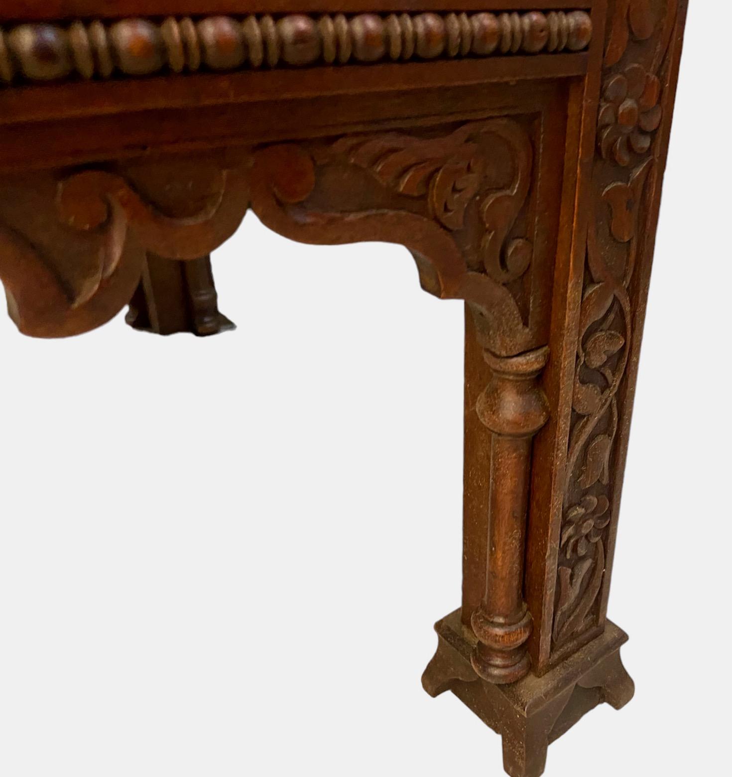 intricate Victorian, Arts and Crafts Moorish Style Stool, possibly Liberty For Sale 2