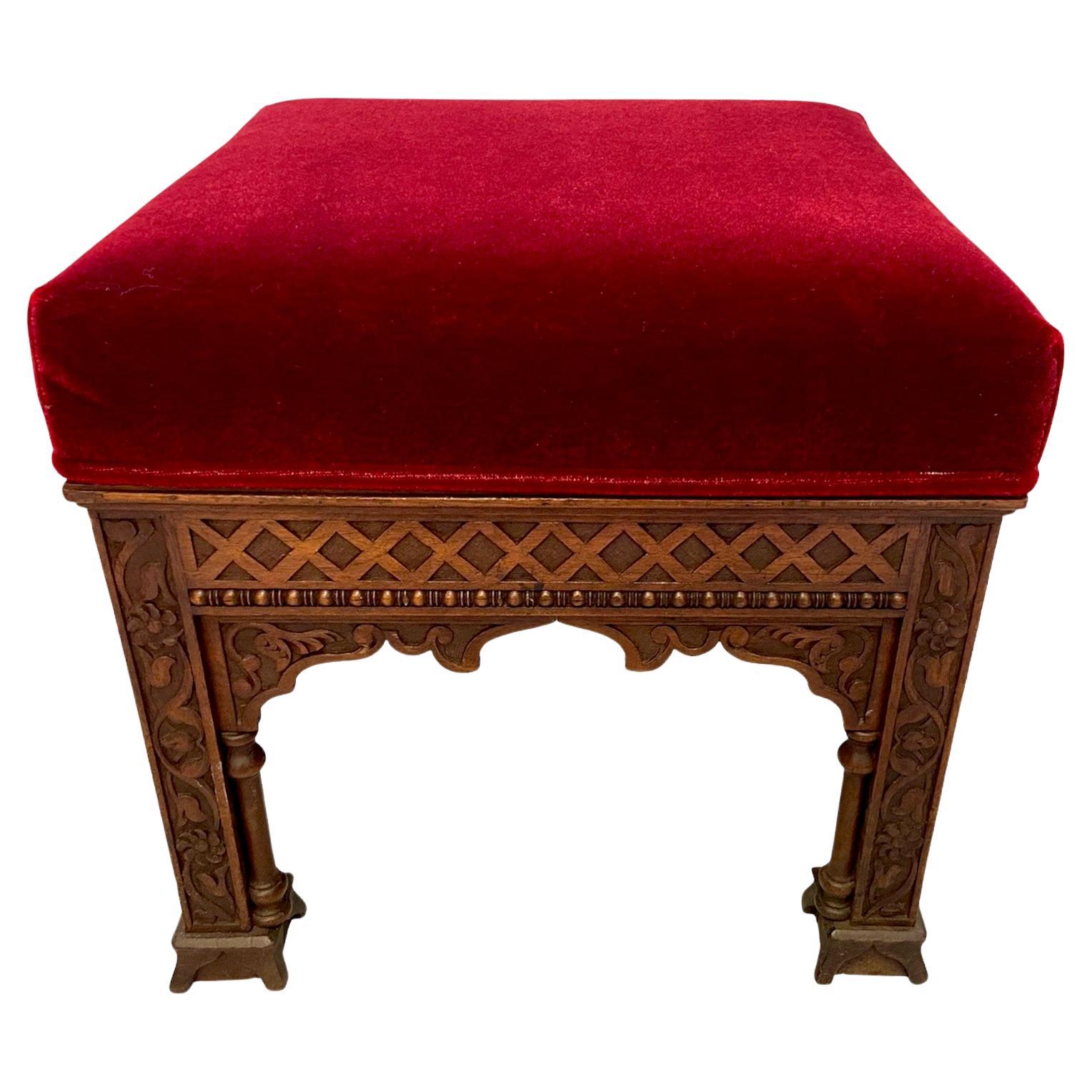 intricate victorian / arts and crafts moorish style stool, possibly Liberty. 
Please note that our handling time is often much shorter than advertised.
