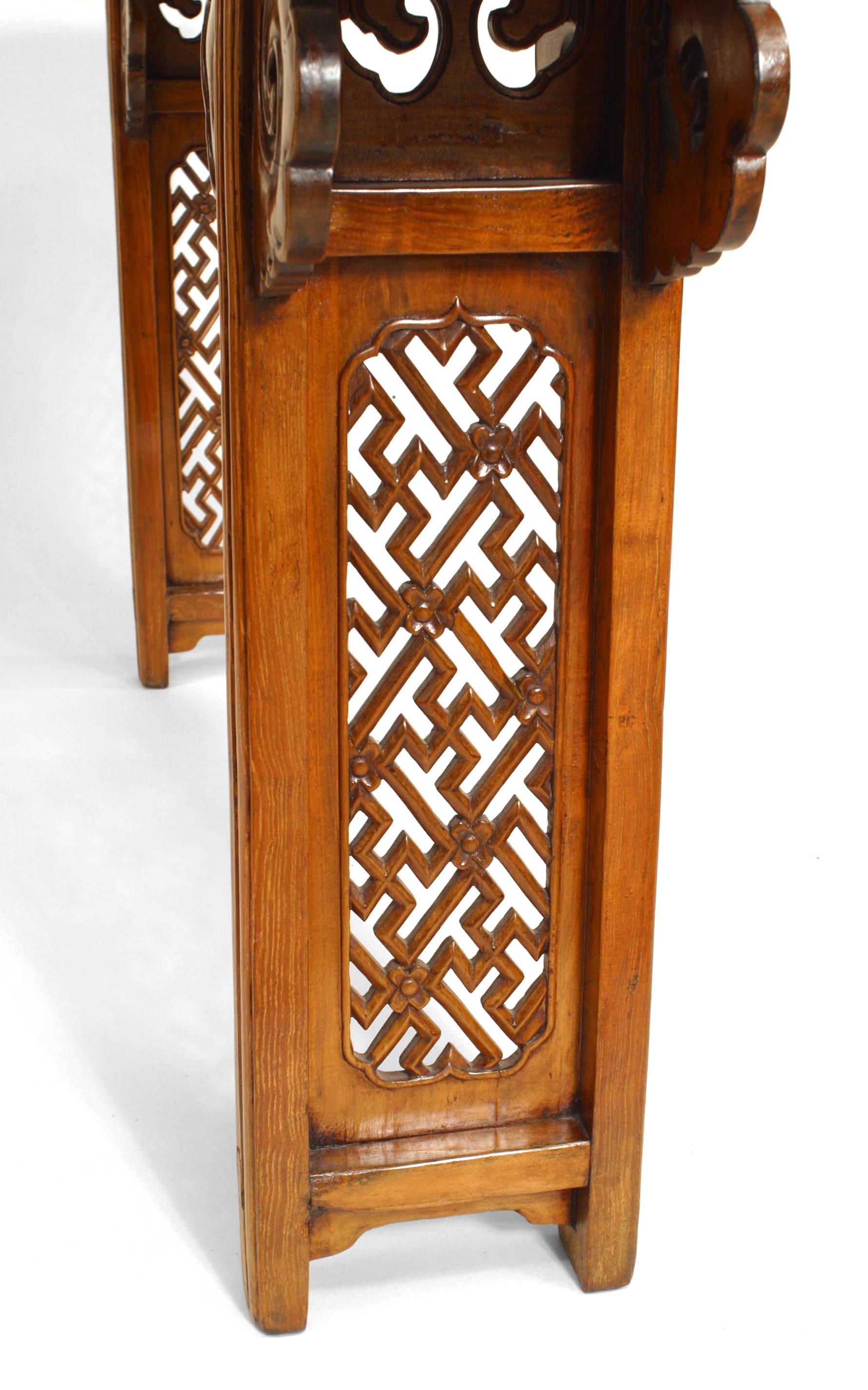 18th Century and Earlier Chinese Elmwood Geometric Altar Console For Sale