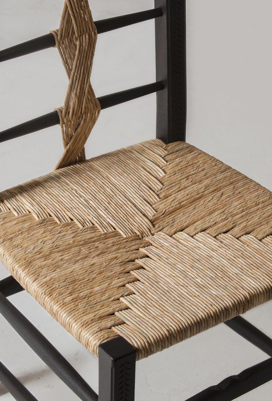 Caning Intricately Carved and Handwoven Fireside 