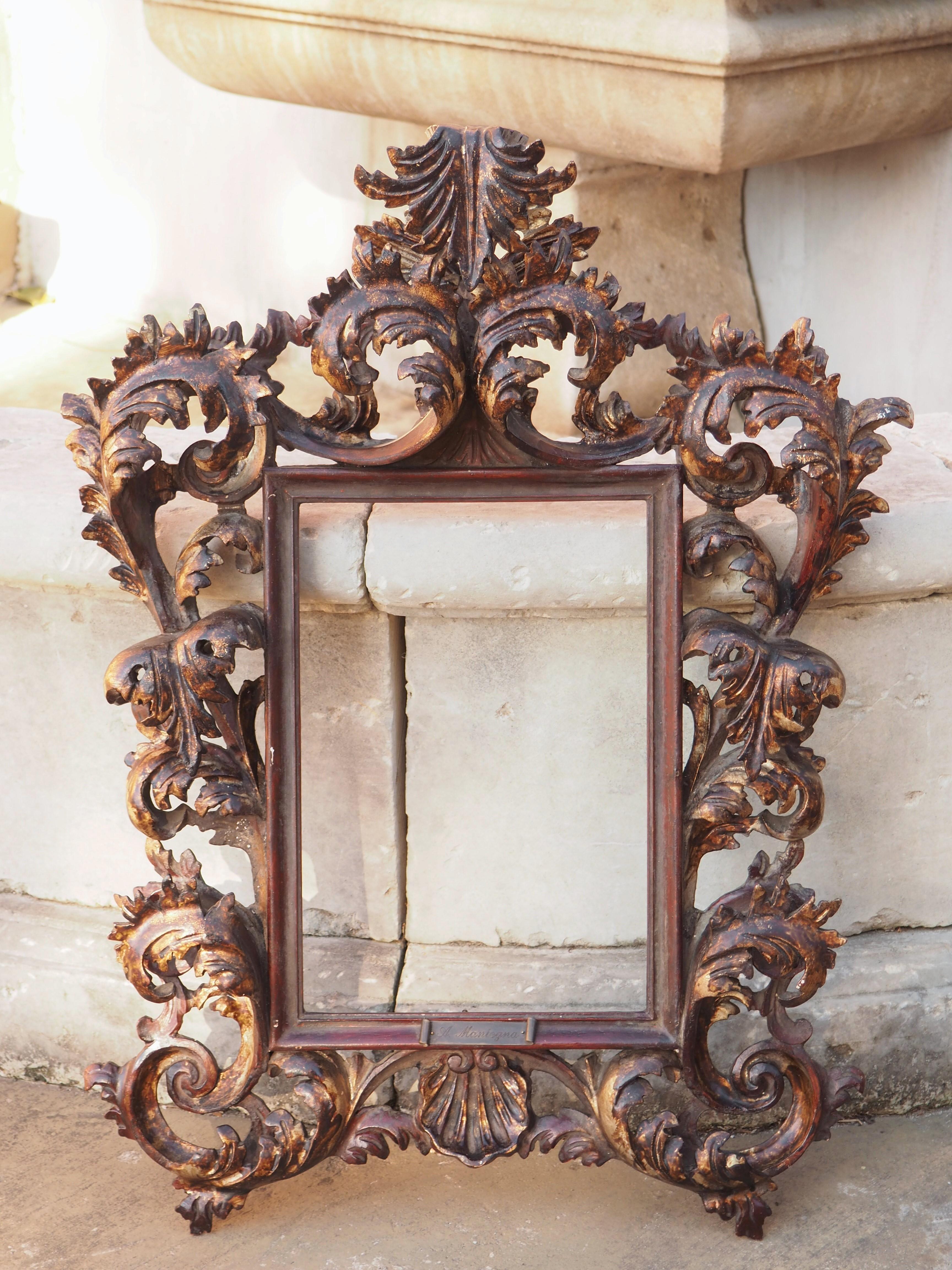 Intricately Carved and Polychrome Florentine Frame, 19th Century 11