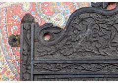 Intricately Carved Antique Anglo-Indian Wood Temple Wall Shelf
