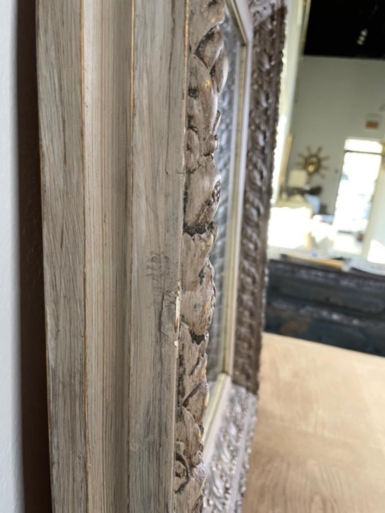 Intricately-Carved Antique Belgian Oak Frame with New Mirror 7