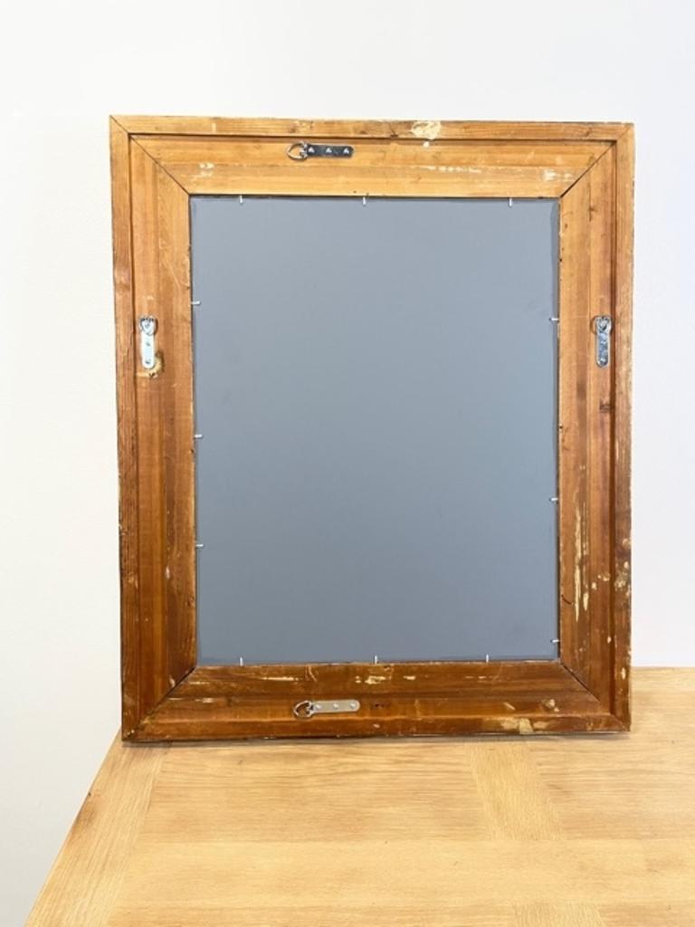 Intricately-Carved Antique Belgian Oak Frame with New Mirror 10