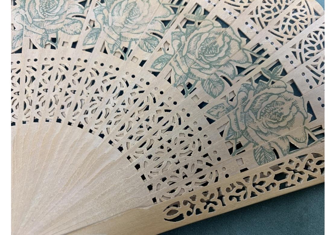 Intricately Carved Sandalwood Frame in Custom Display Frame In Good Condition For Sale In Bridgeport, CT