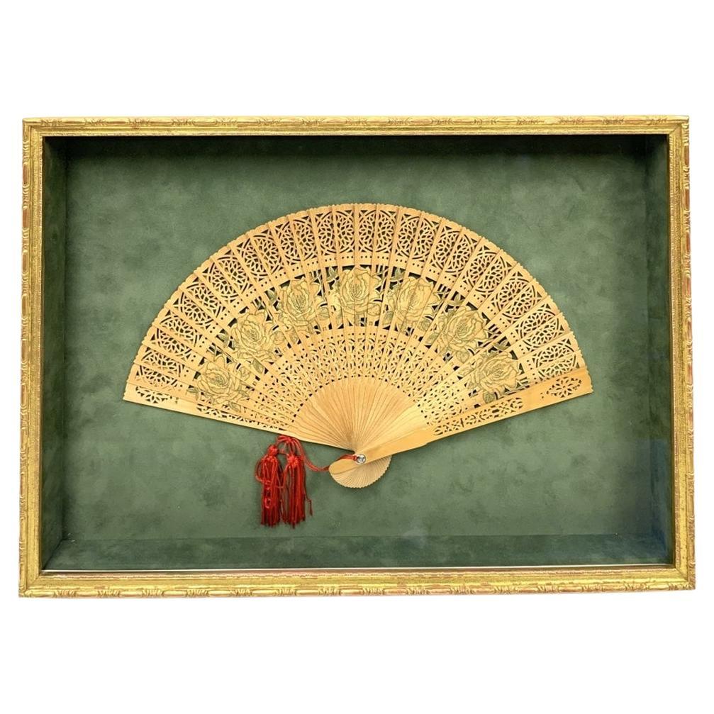 Intricately Carved Sandalwood Frame in Custom Display Frame For Sale