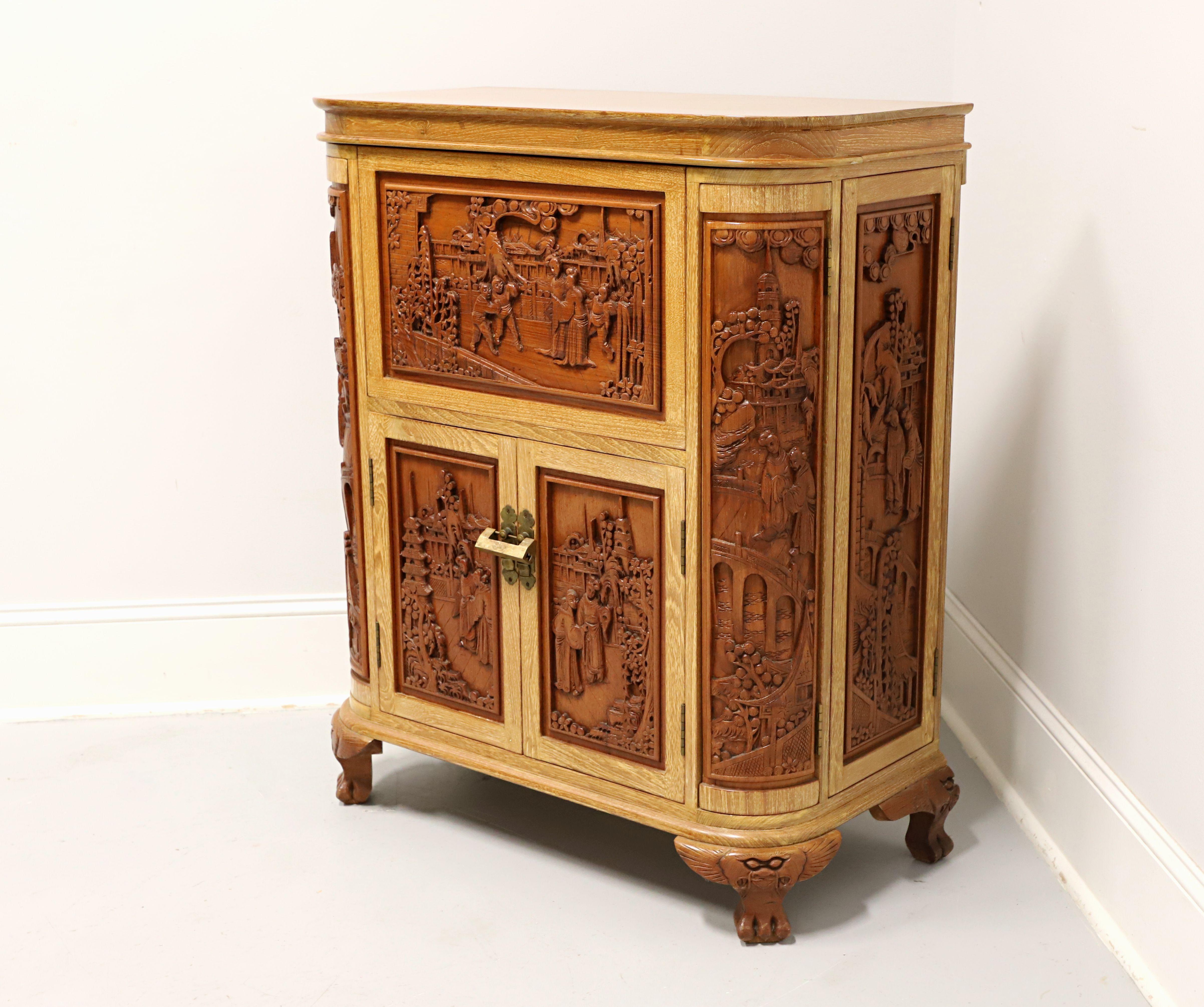 chinese carved bar cabinet