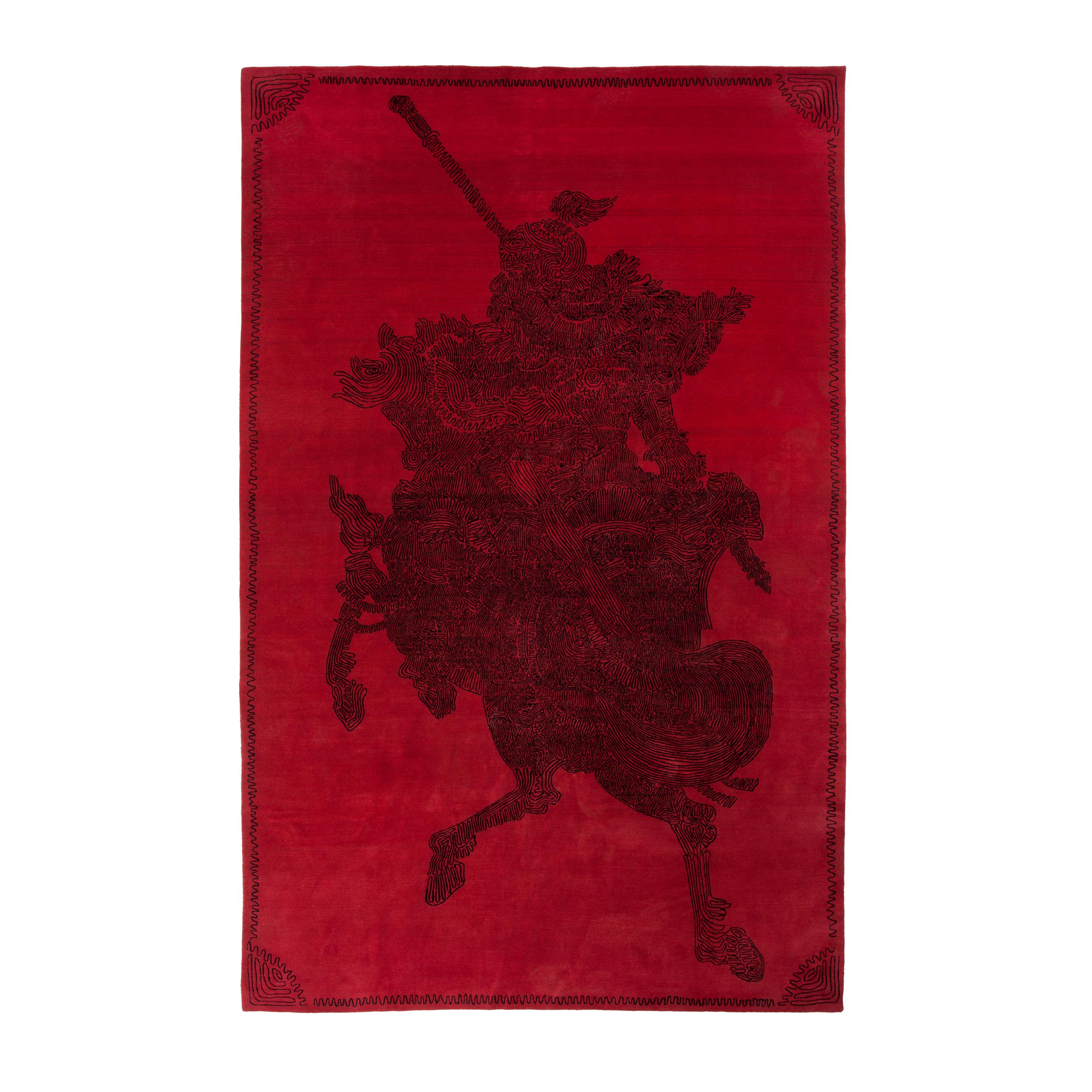 Tapis japonais Intrigue, noué à la main, laine, 100 nœuds, 200 x 300 cm, Paolo Cappello en vente