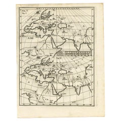 Intriguing Antique Map of Europe, Asia and Africa by Scherer, c.1703