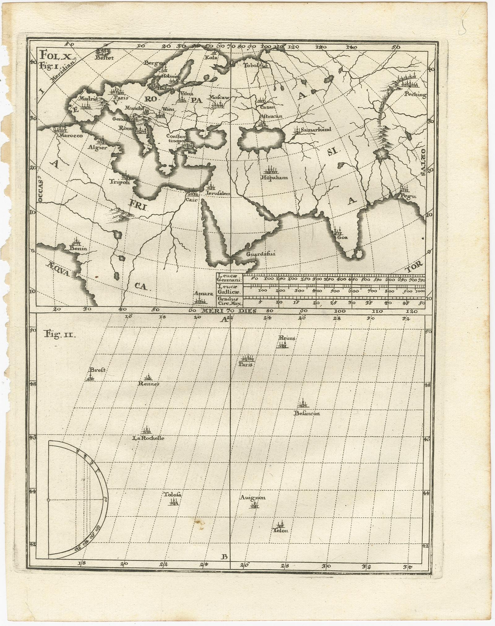 Intriguante carte ancienne d'Europe, du Moyen-Orient et d'Afrique par Scherer, vers 1703 en vente 1