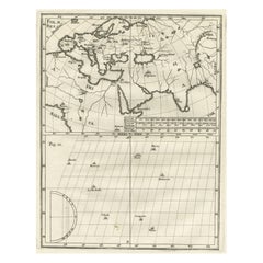 Intriguing Antique Map of Europe, the Middle East and Africa by Scherer, c.1703