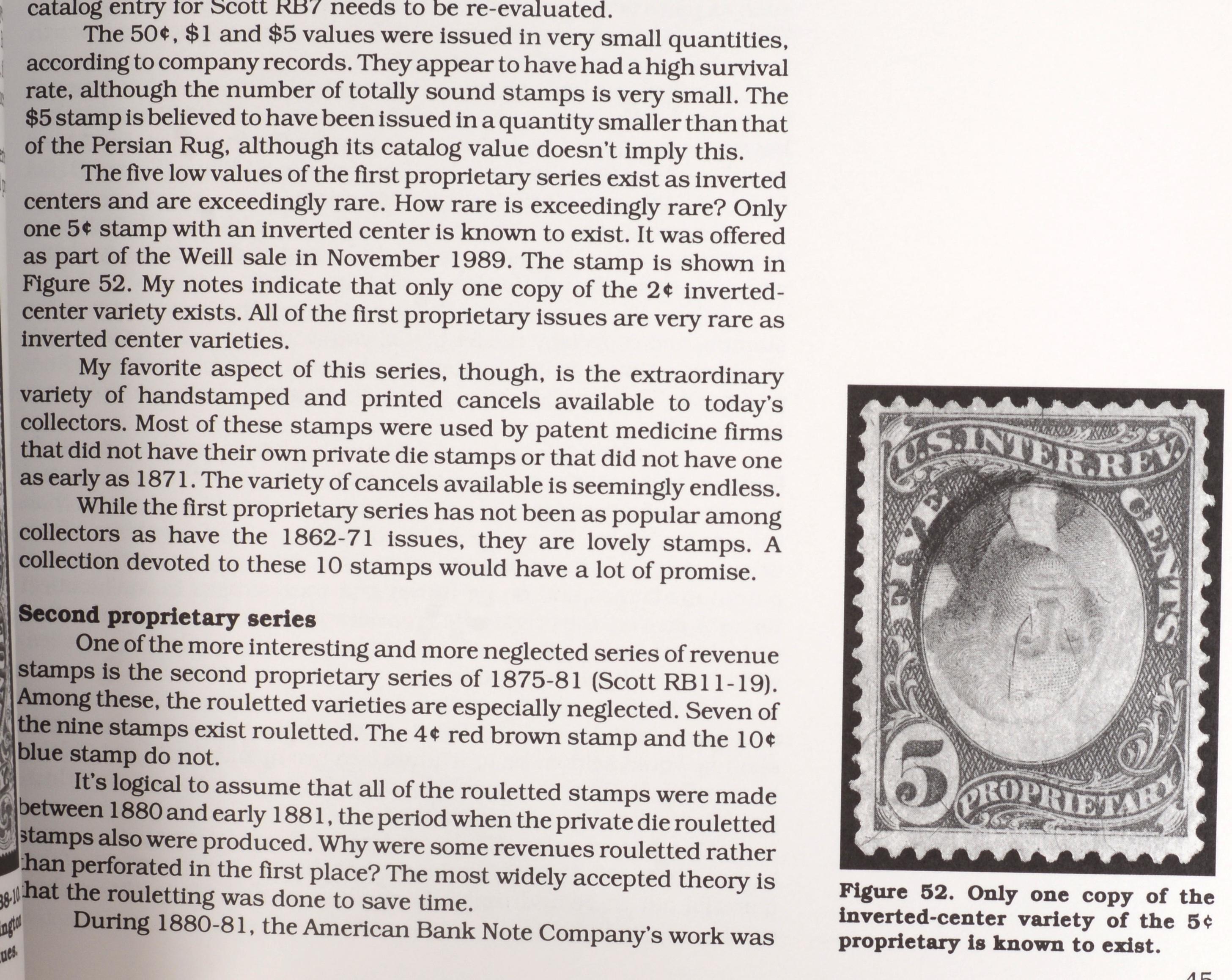 Intro. US Revenue Stamps & Intro. to US Imperforate Stamps, 1st Ed's In Excellent Condition For Sale In valatie, NY