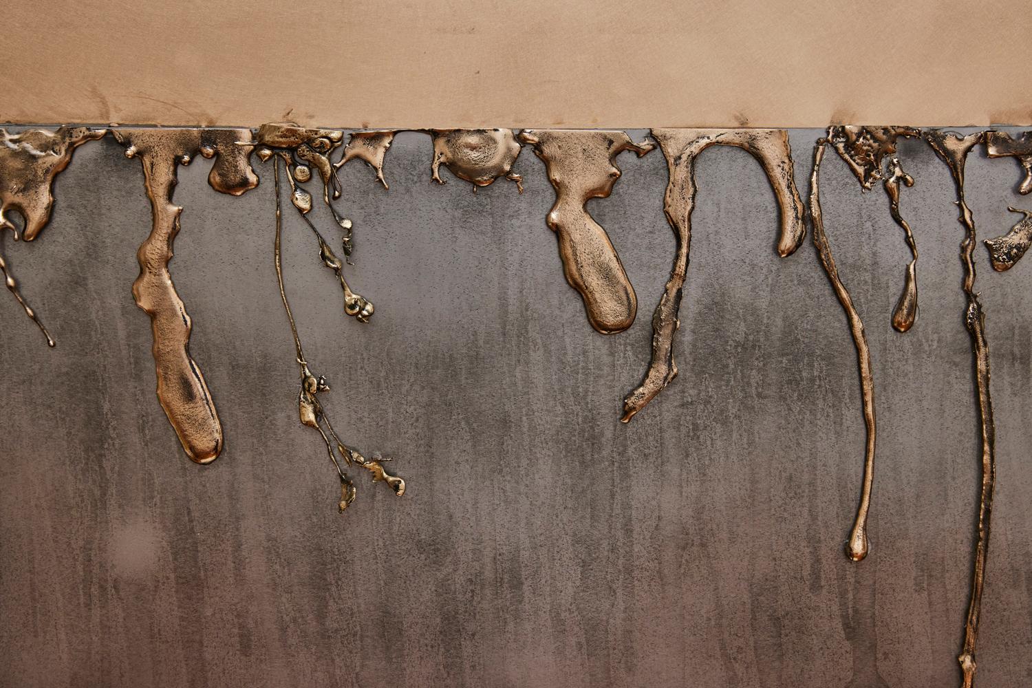 Intrusive Formation Sculptural Wall Hanging in Bronze by Gregory Nangle In New Condition For Sale In Philadelphia, PA