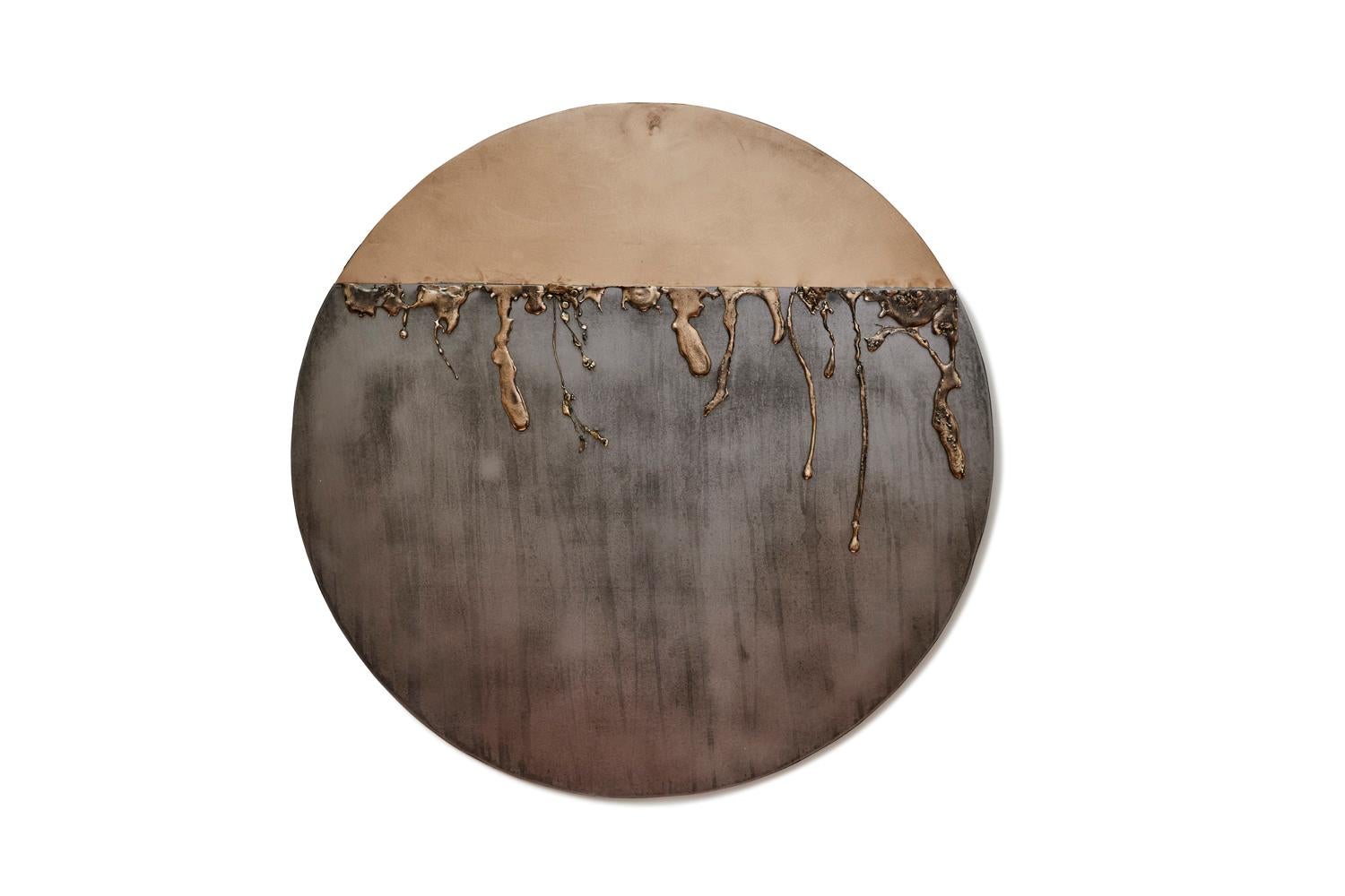 Contemporary Intrusive Formation Sculptural Wall Hanging in Bronze by Gregory Nangle For Sale