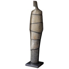 “Intuition”, White Raku Ware Silhouette, Alain Kurylo