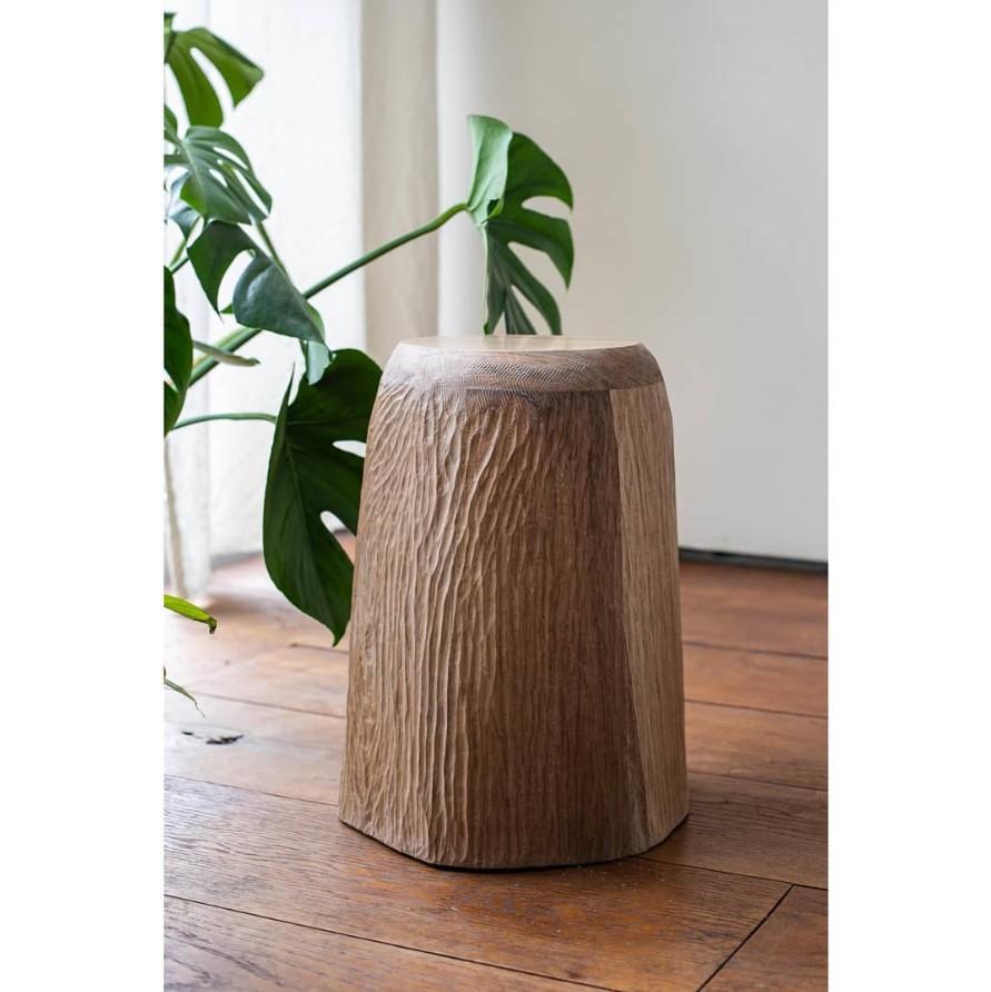 Modern Intuitive Archaisme Massive Stool by Cedric Breisacher For Sale