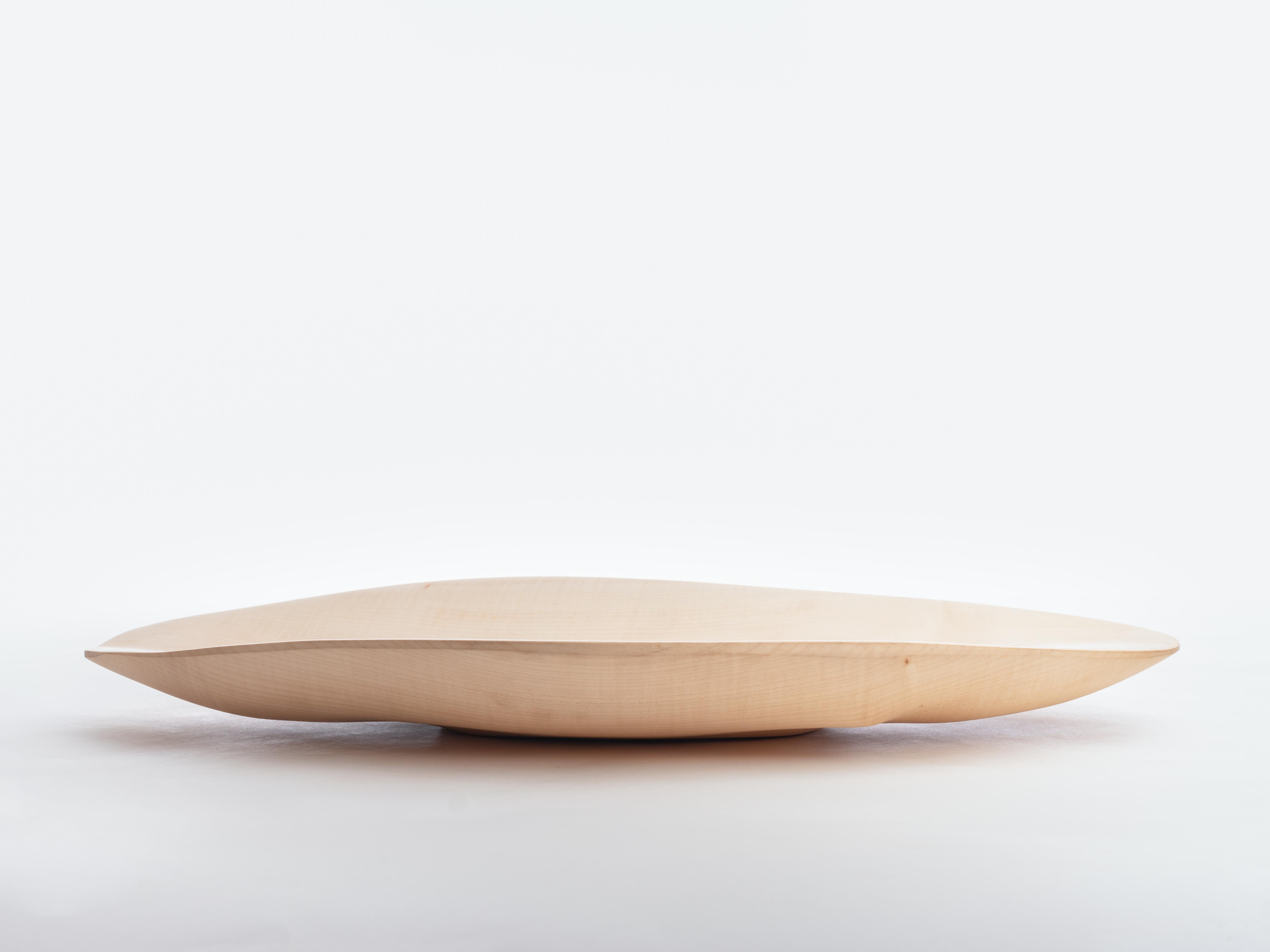 Intuitive Archaisme Table Tray by Cedric Breisacher
Dimension: D 60 x W 30 x H 7 cm
Materials: Sycamore.
Finish: Natural wax-oiled.

Designer-sculptor, Cedric Breisacher has an atypical path. Self-taught man, he followed during five years an