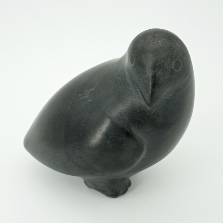 Inuit Eskimo Soapstone Bird Sculpture Figure Stone Carving Art Native
