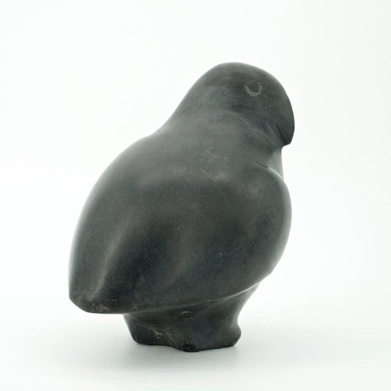 Inuit Eskimo Soapstone Bird Sculpture Figure Stone Carving Art Native