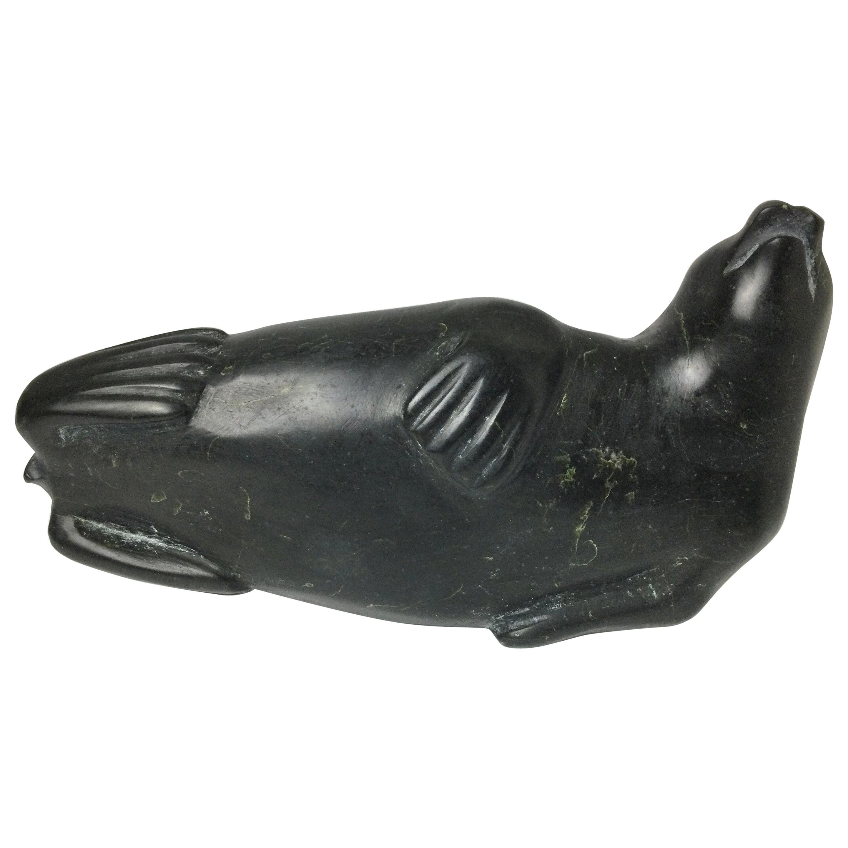 Inuit Eskimo Stone Carving of Seal