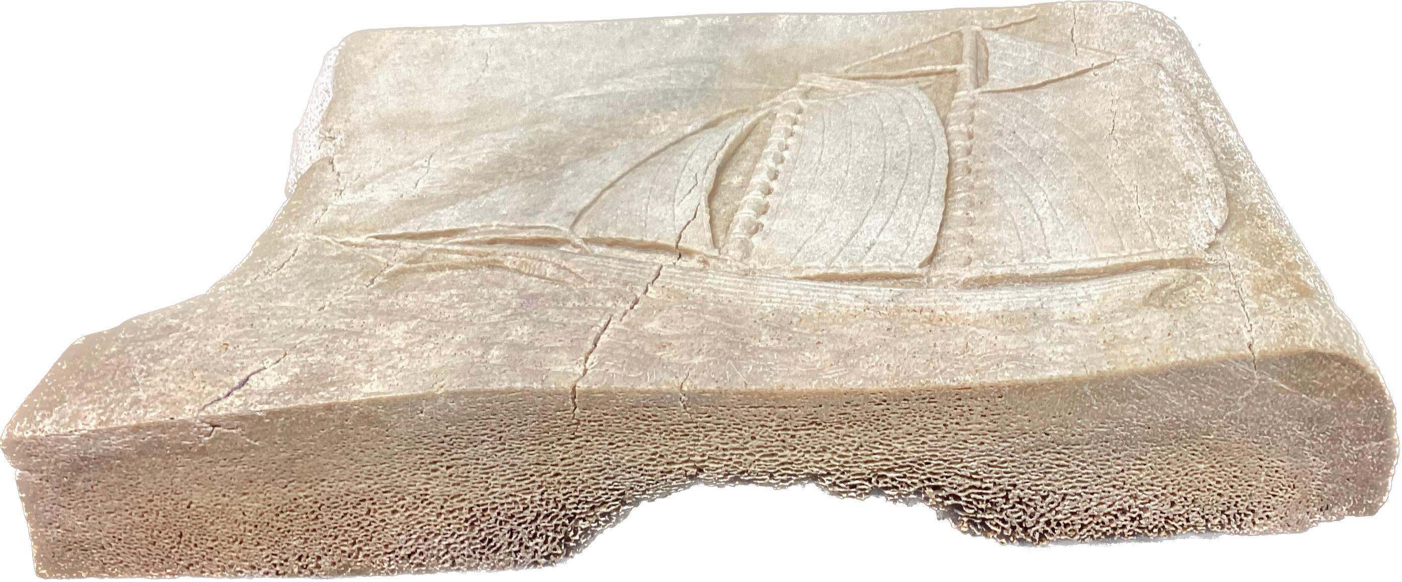 Inuit Fossilized Whale Bone Sculpture #13 For Sale 1