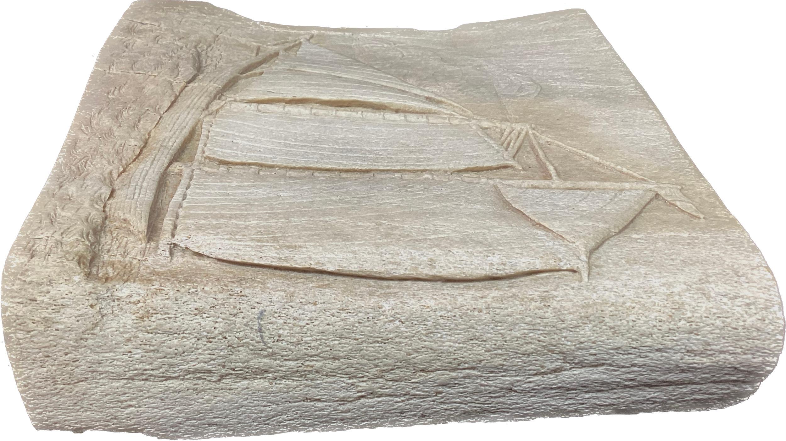Inuit Fossilized Whale Bone Sculpture #13 For Sale 2