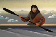 Inuit Hunter, Original Painting by Lynn Curlee
