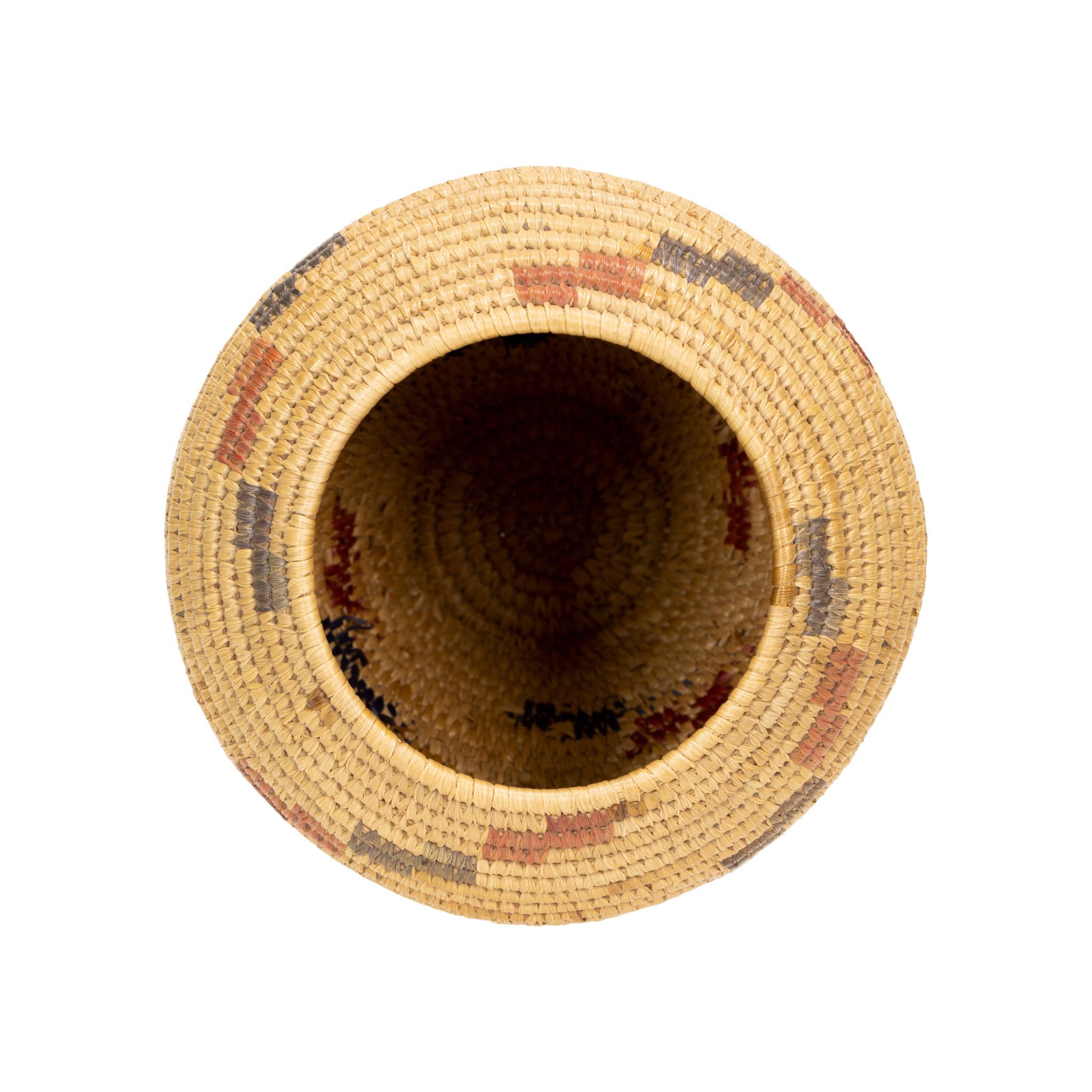 Hand-Woven Inuit Lidded Basket For Sale