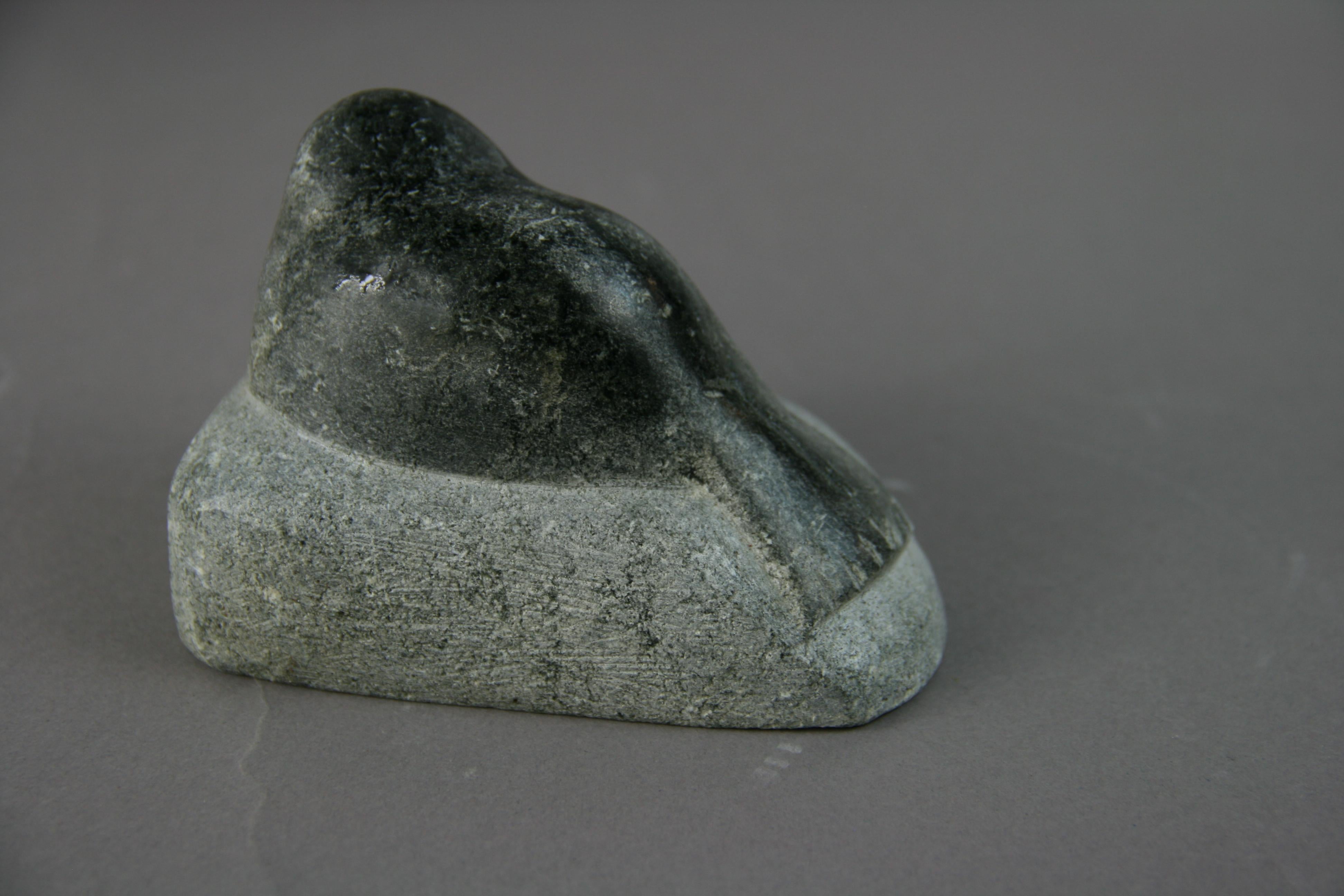 Soapstone Inuit Small Hand Carved Stone Seal Signed Moll