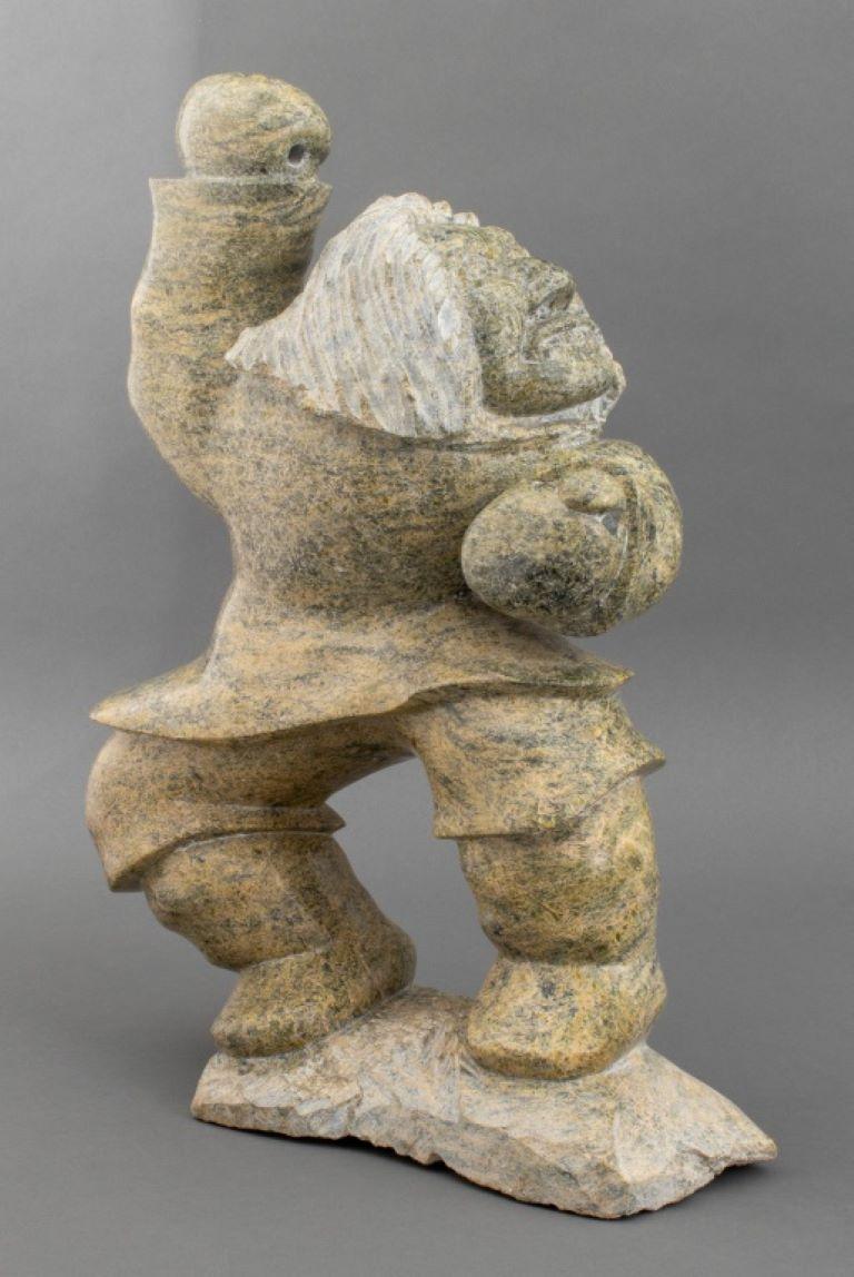 Other Inuit Soapstone Sculpture of a Drum Dancer