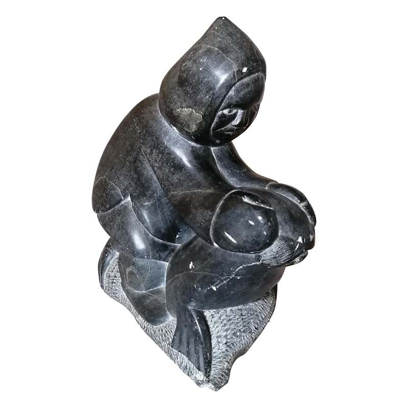 Inuit Turtle Inuit Soapstone Sea Lion For Sale at 1stDibs | inuit soapstone sculpture
