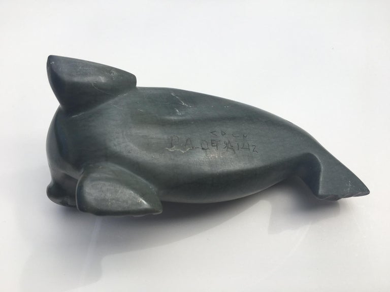 Inuit Stone Seal Sculpture Carving by Pauta Saila 1916 - 2009 For Sale ...