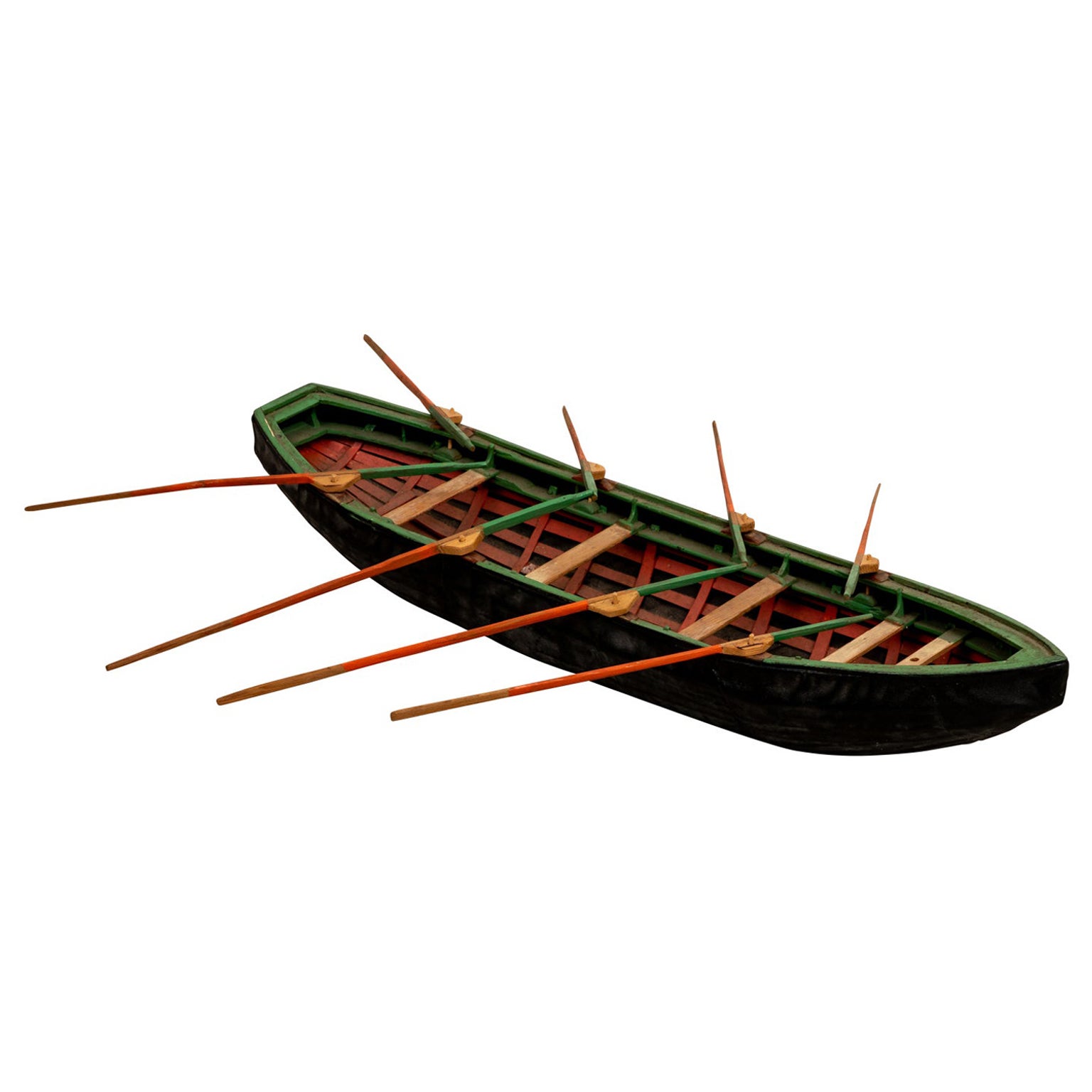 Inuit Umiak Open Sealskin Boat Model For Sale