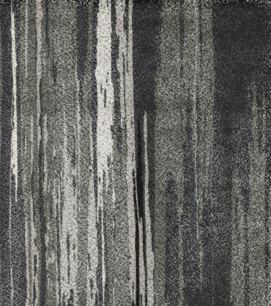 Handgetufteter Tencel-Teppich in braunem und schwarzem Farbverlauf von Inuk (Portugiesisch) im Angebot