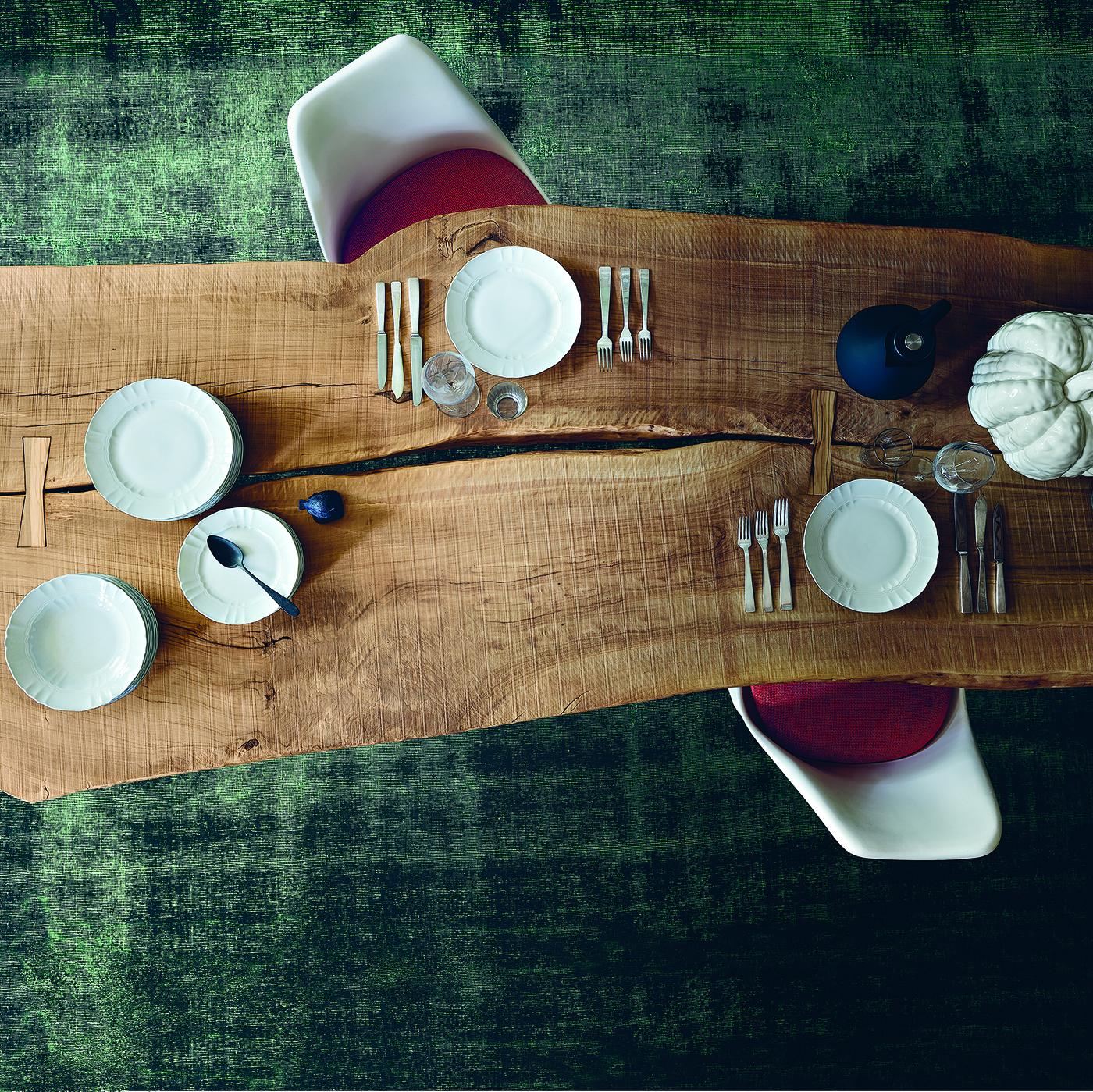 Hand-Crafted Inulivo Wood 2-Piece Dining Table