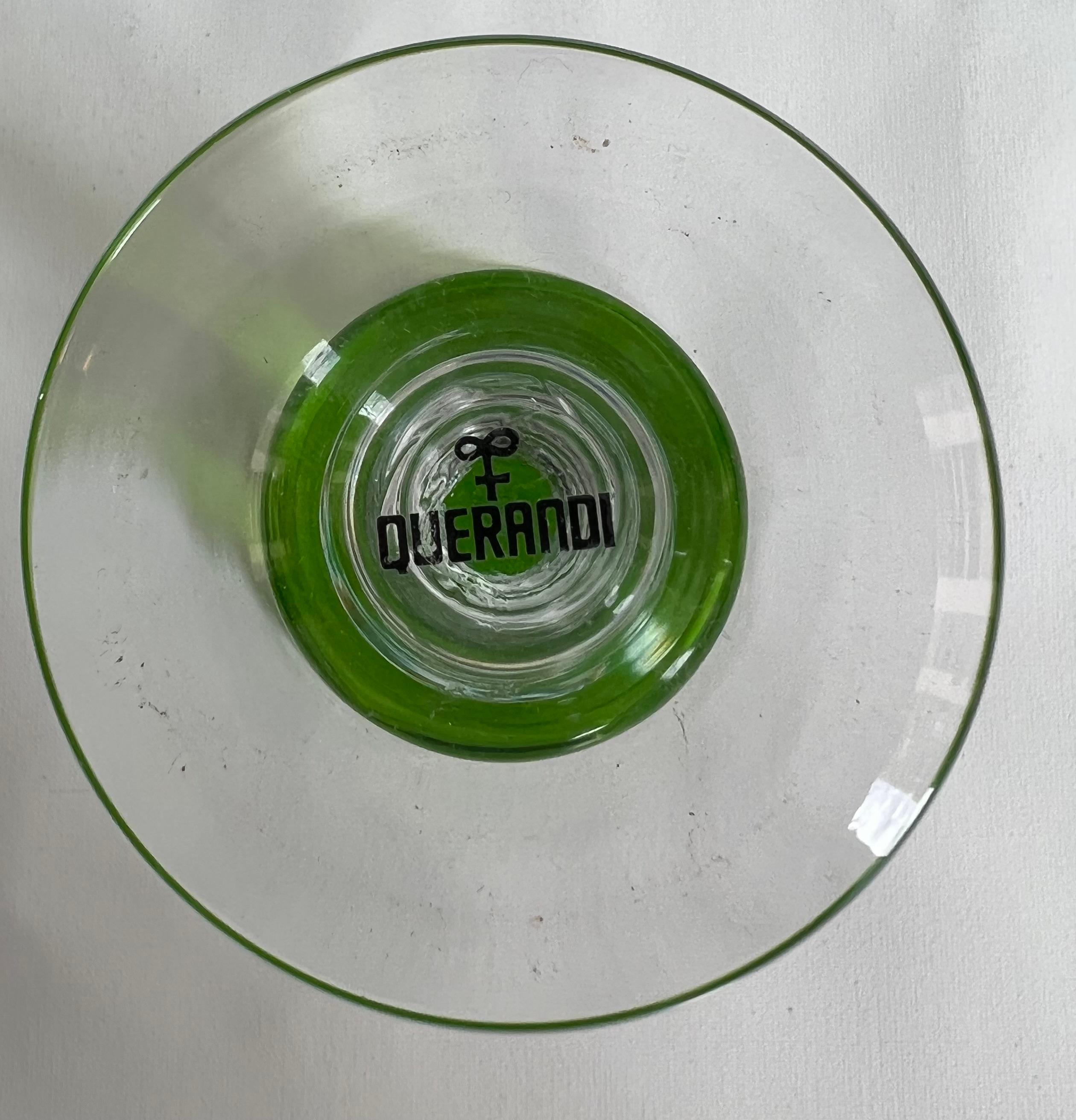 Ungewöhnliche 12 Wein Coupe-Gläser aus Kristall, Set von  12  Signiert: Querandi, Jahr: 1960 im Angebot 6
