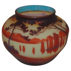 Vaso inusuale, Firma: Luneville Freres, Stile: Jugendstil, Art Nouveau