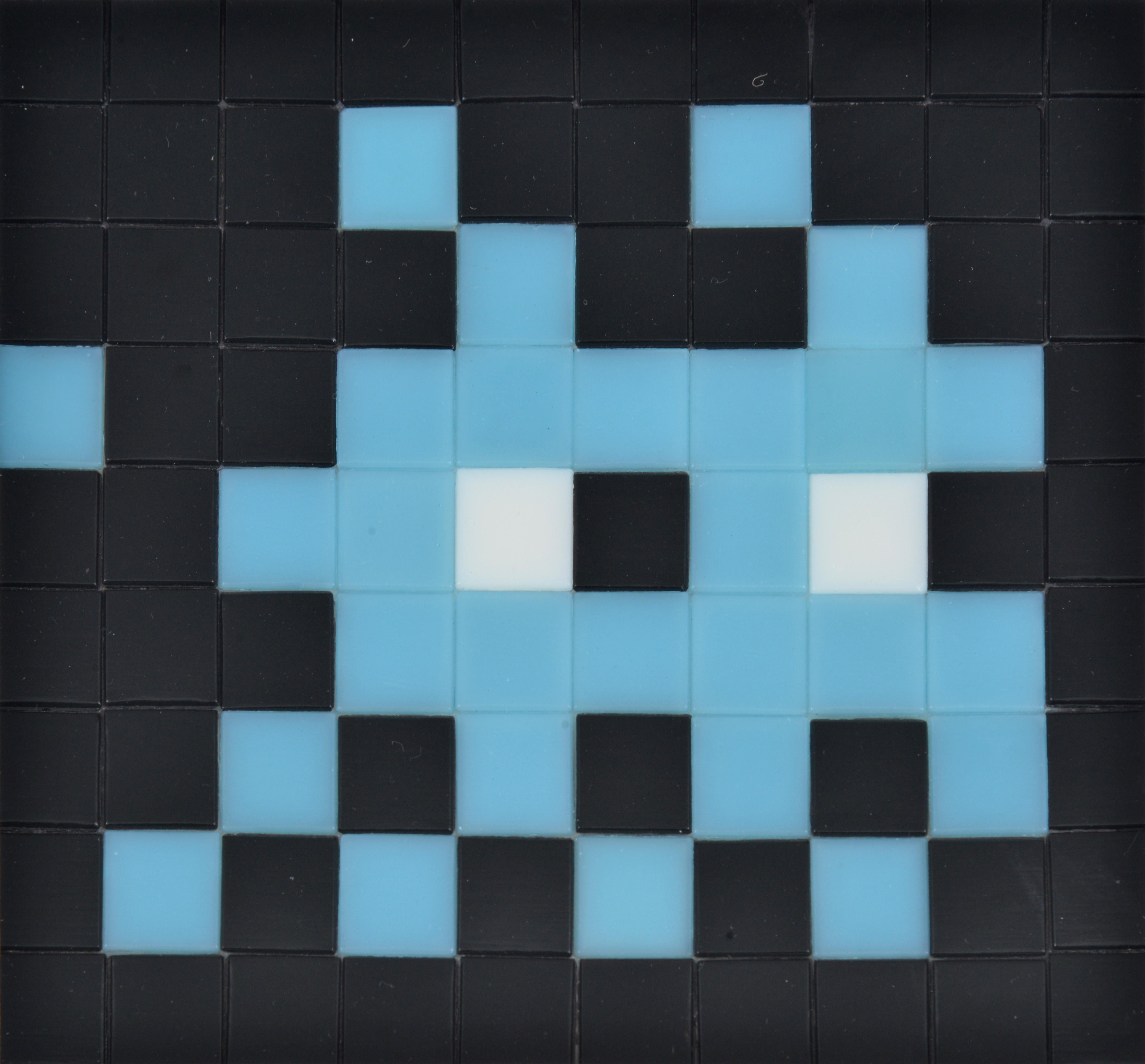 Artist/Designer; Manufacturer: Invader (French, b. 1969)
Marking(s); notes: unsigned; ed. 62/150; 2007 (per instruction packet)
Materials: ceramic tile
Dimensions (H, W, D): 6.75"h, 7.5"w; 14.25"h, 14.75"w frame
Additional Information: Assembled and