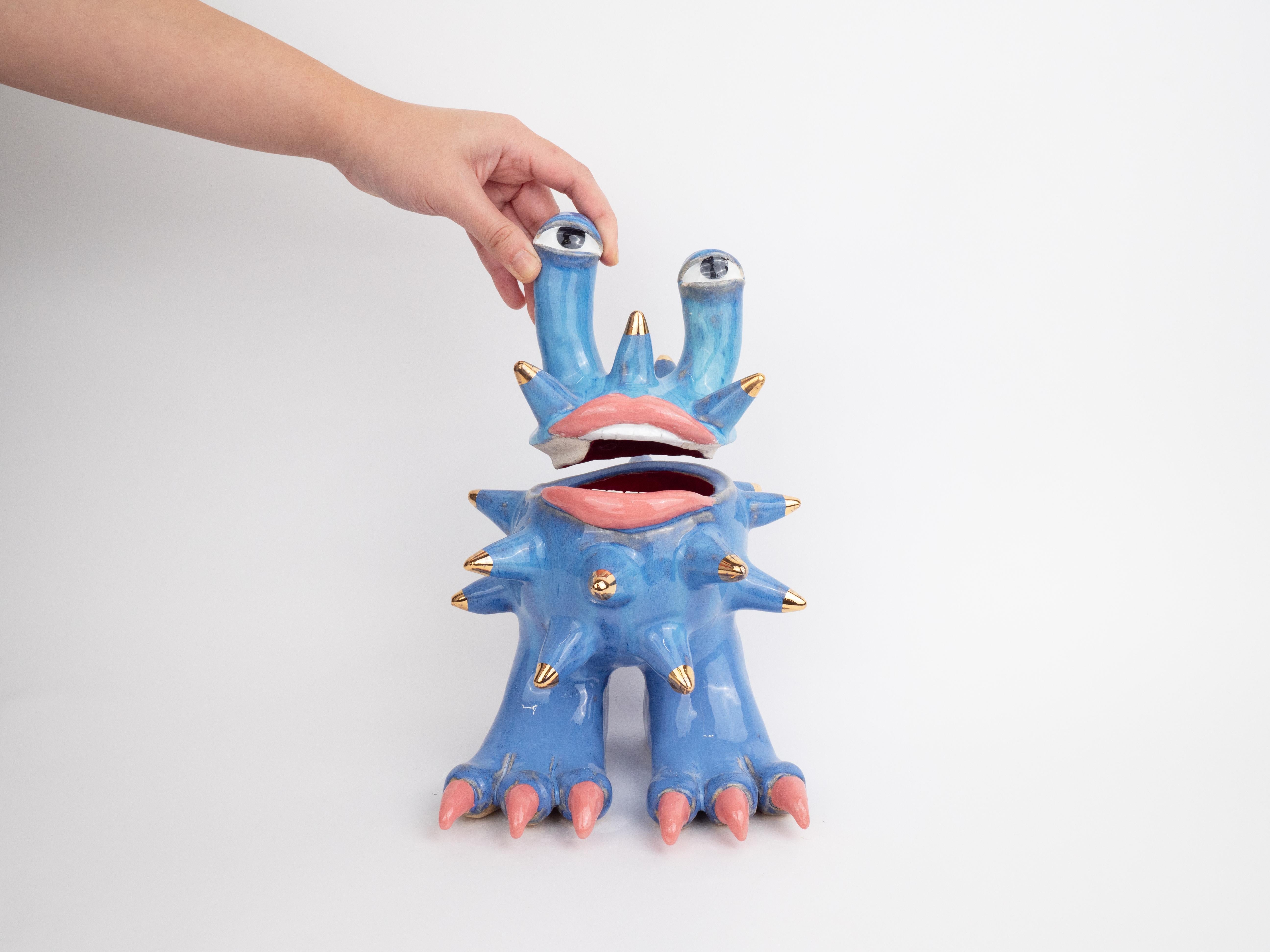 Vernissé Sculpture Monster Invader - Seafoam
