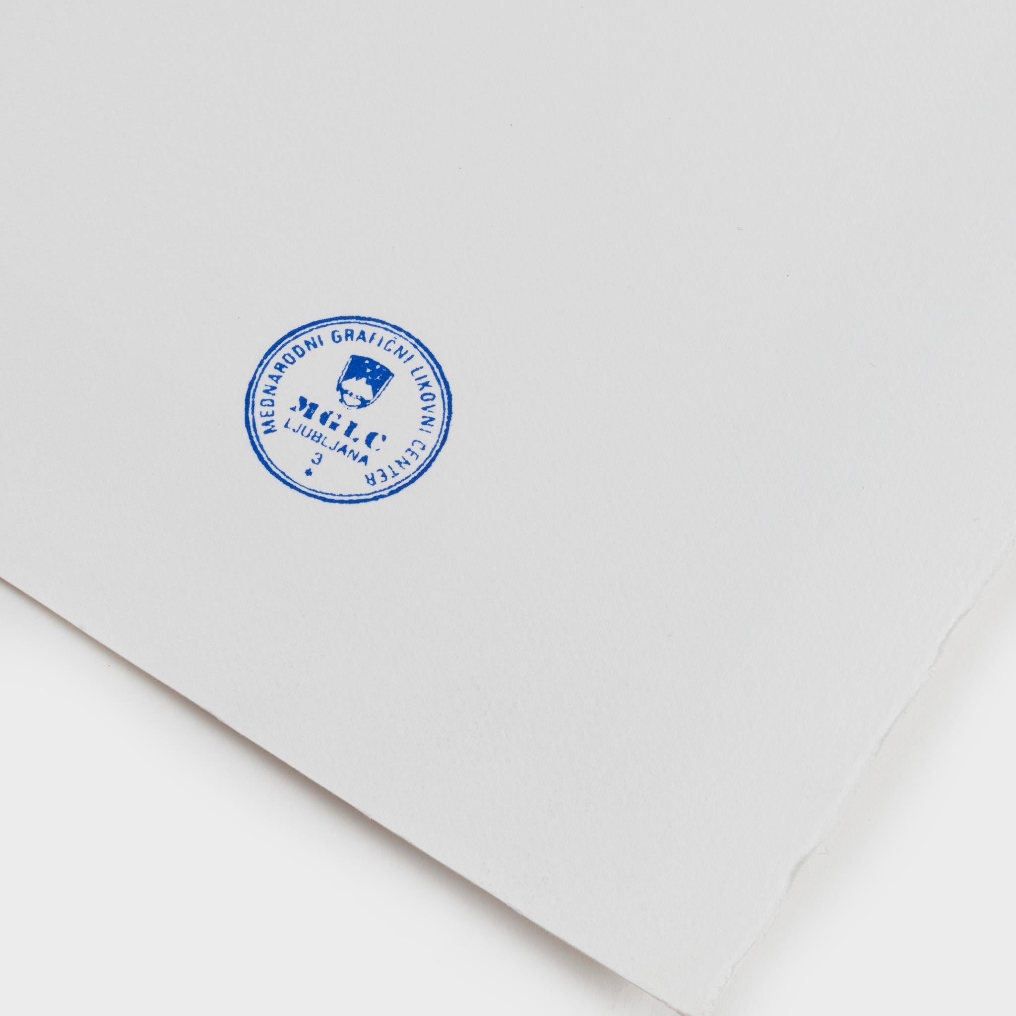 Alert Special (Blue), 2021, Serigrafia a colori, Arte contemporanea, Edizione limitata - Print Contemporaneo di Invader