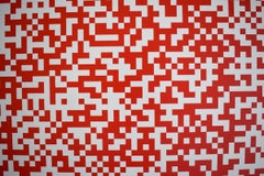  Binary Code (Red) - Contemporary Urban French Street Art Space Invader
