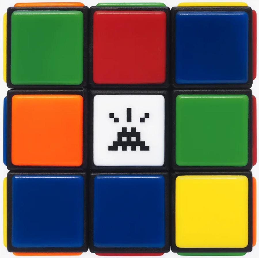 Invaded Cube - Print by Invader