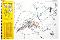 Mappa di Bruxelles firmata Invader BXL 2012 Derive (versione stampata in edizione limitata)