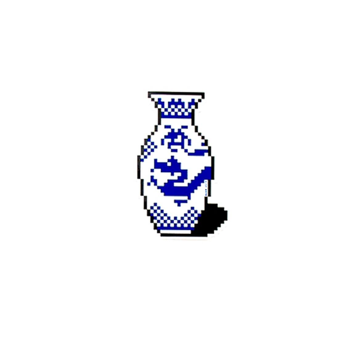 Invader Dragon Vase Sticker (Framed) 1