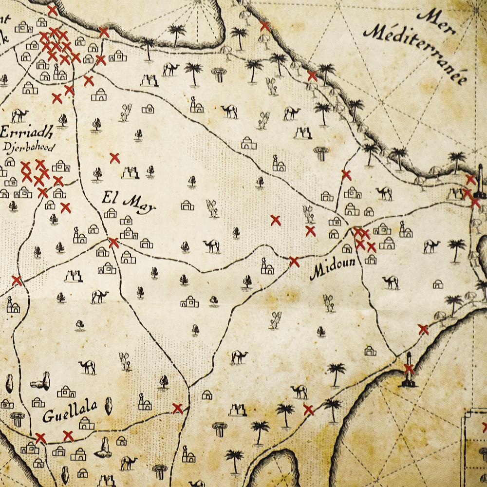 Invader Invasion Map of Djerba Island (Djerba Map Folded) For Sale 3
