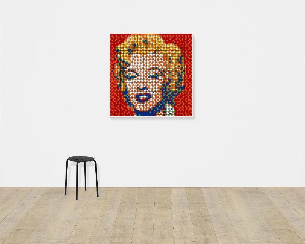 Invader Rubik Shot Rojo Marilyn NVDR1-4 Impresión Giclée sobre panel de aluminio Firmado en venta 1